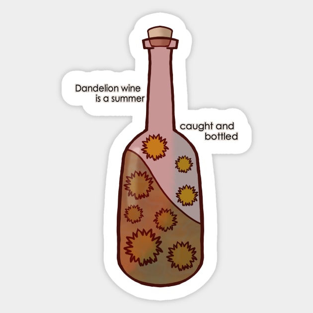 Dandelion wine Sticker by doshirake